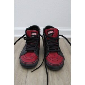 LTD Vans x Marvel Deadpool Sk8-Hi Red Black High Top Sneakers Mens 6 Women's 7.5